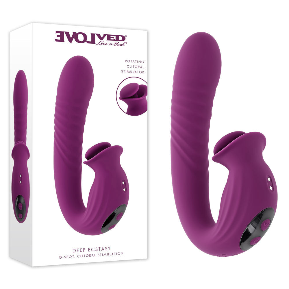 Evolved Deep Ecstasy – USB Rechargeable 16.5cm Thrusting Vibrator