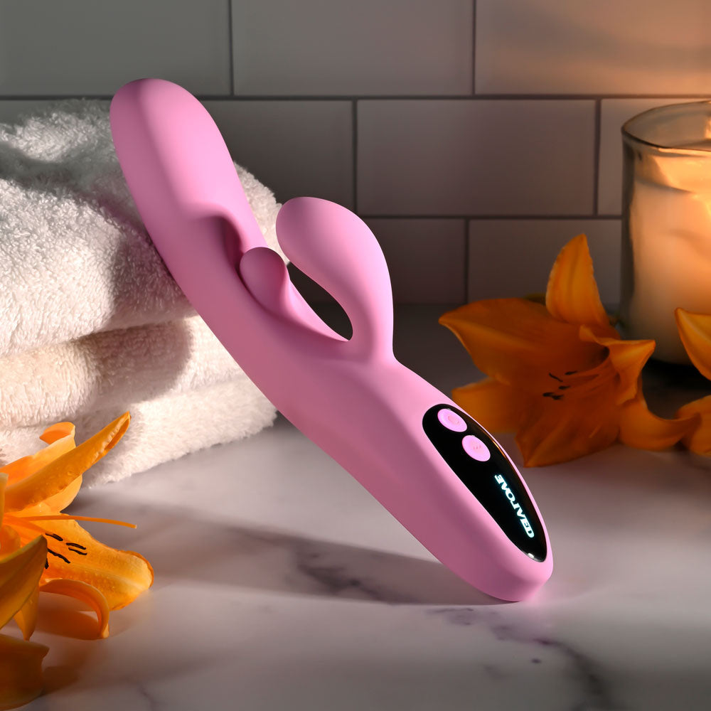 Evolved Push The Button – USB Rechargeable 23.5 cm Rabbit Vibrator