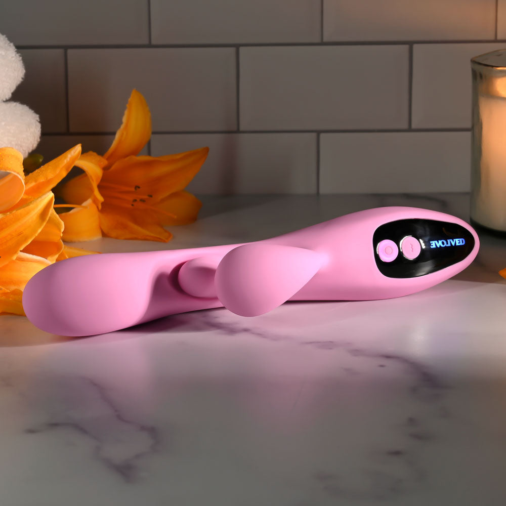 Evolved Push The Button – USB Rechargeable 23.5 cm Rabbit Vibrator