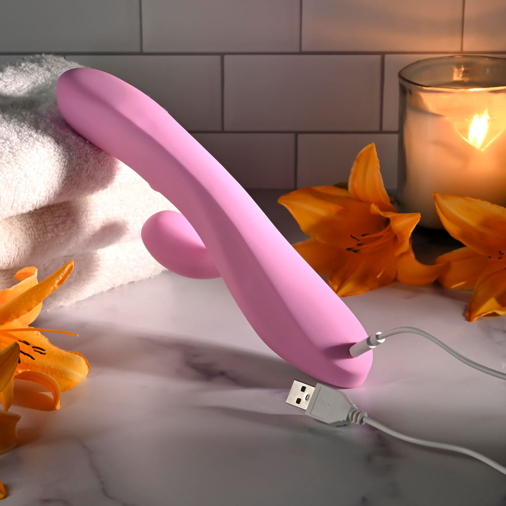 Evolved Push The Button – USB Rechargeable 23.5 cm Rabbit Vibrator