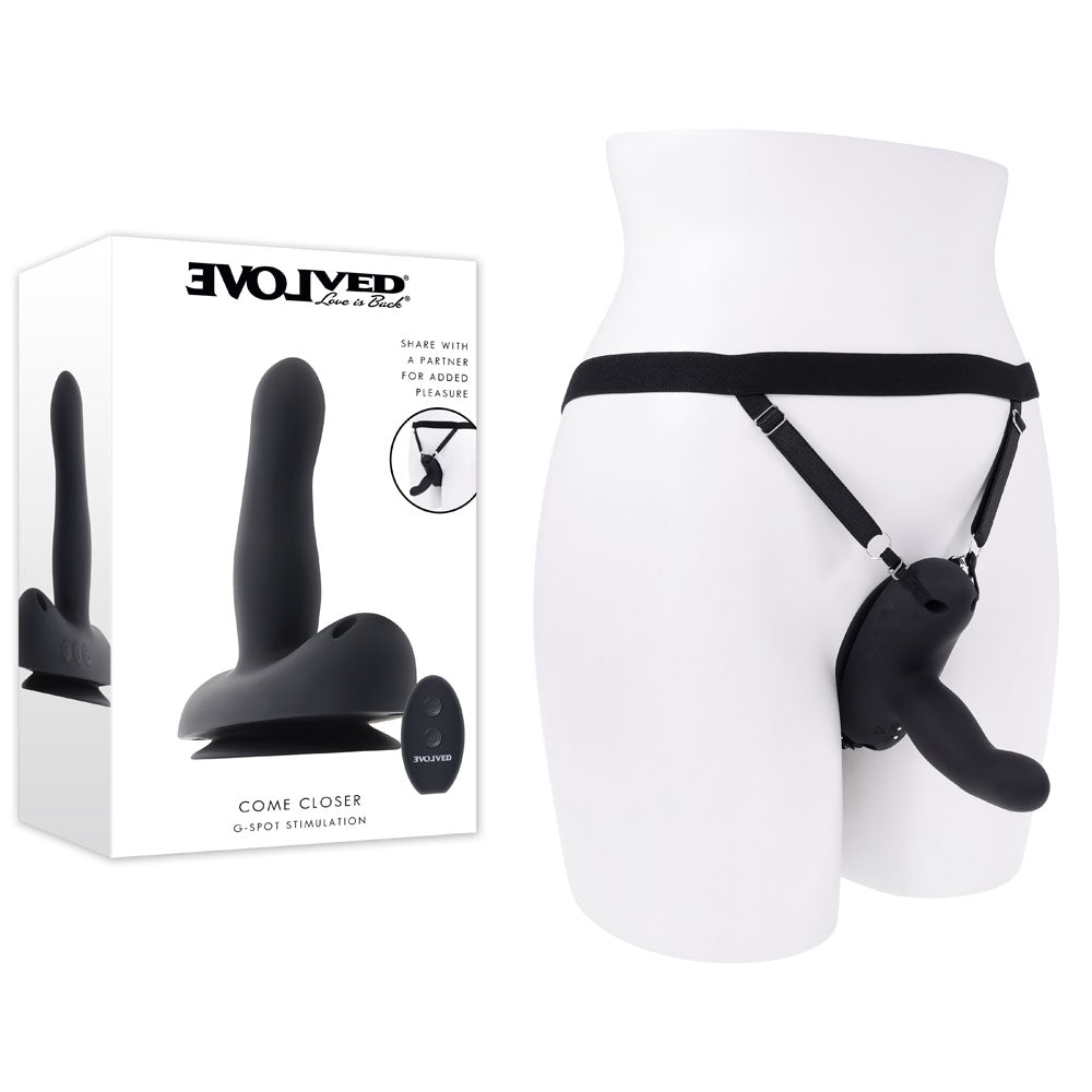 Evolved Come Closer – USB Rechargeable Remote-Controlled Vibrating Strap-On Vibrator
