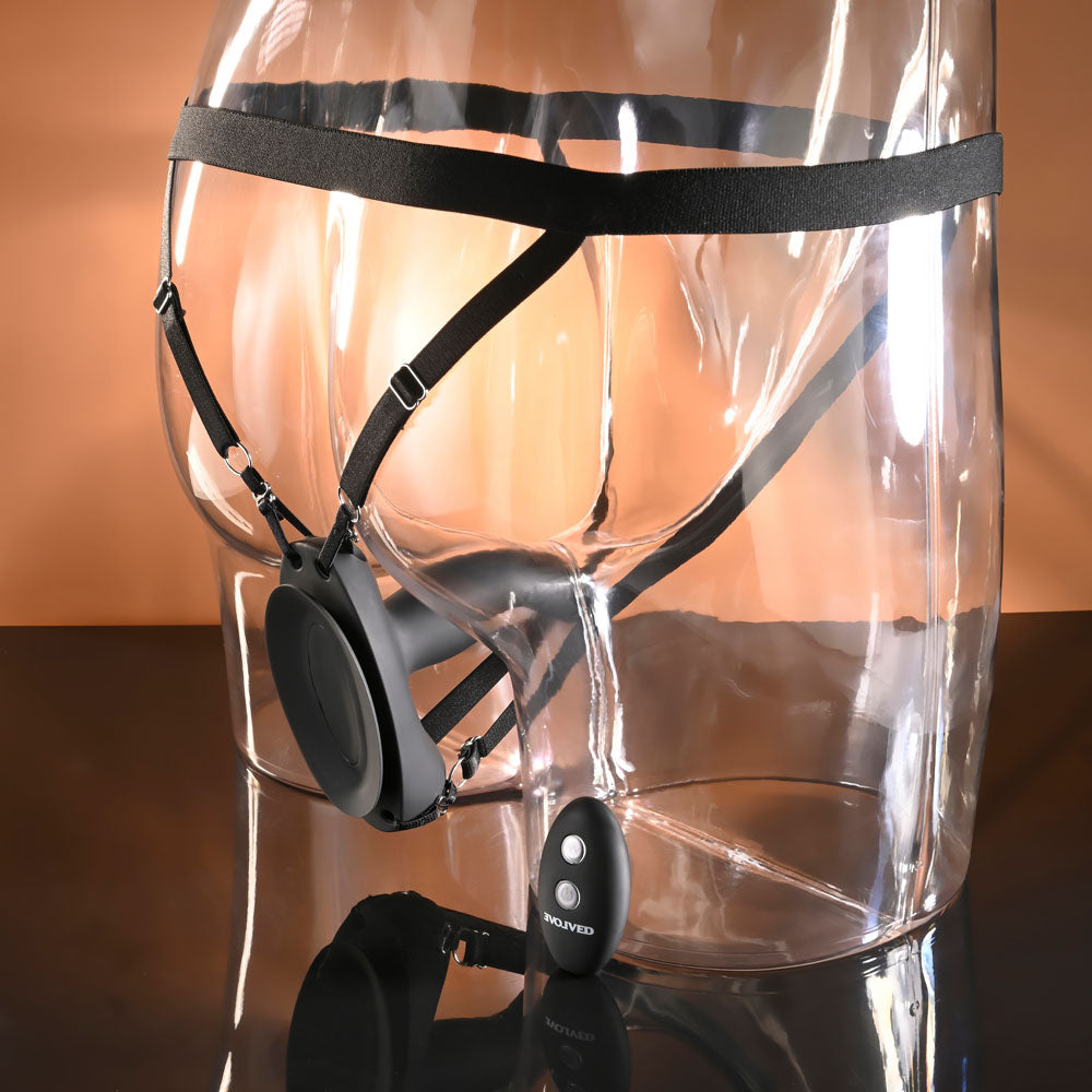 Evolved Come Closer – USB Rechargeable Remote-Controlled Vibrating Strap-On Vibrator