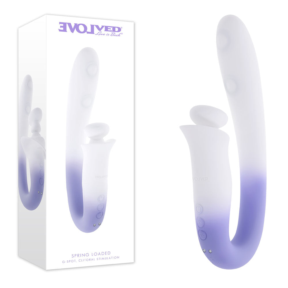 Evolved Spring Loaded (Purple) – USB Rechargeable 23cm Multi-Tapping Vibrator