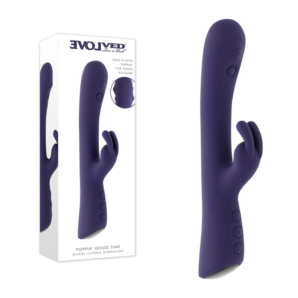 Evolved Poppin Good Time – 20 cm USB Rechargeable Rabbit Vibrator
