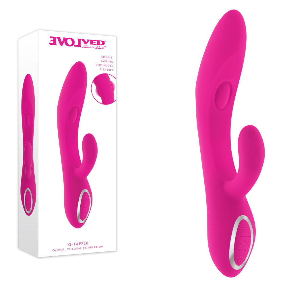 Evolved G-Tapper – USB Rechargeable Rabbit Vibrator with Dual Motors and Flexible G-Spot Shaft