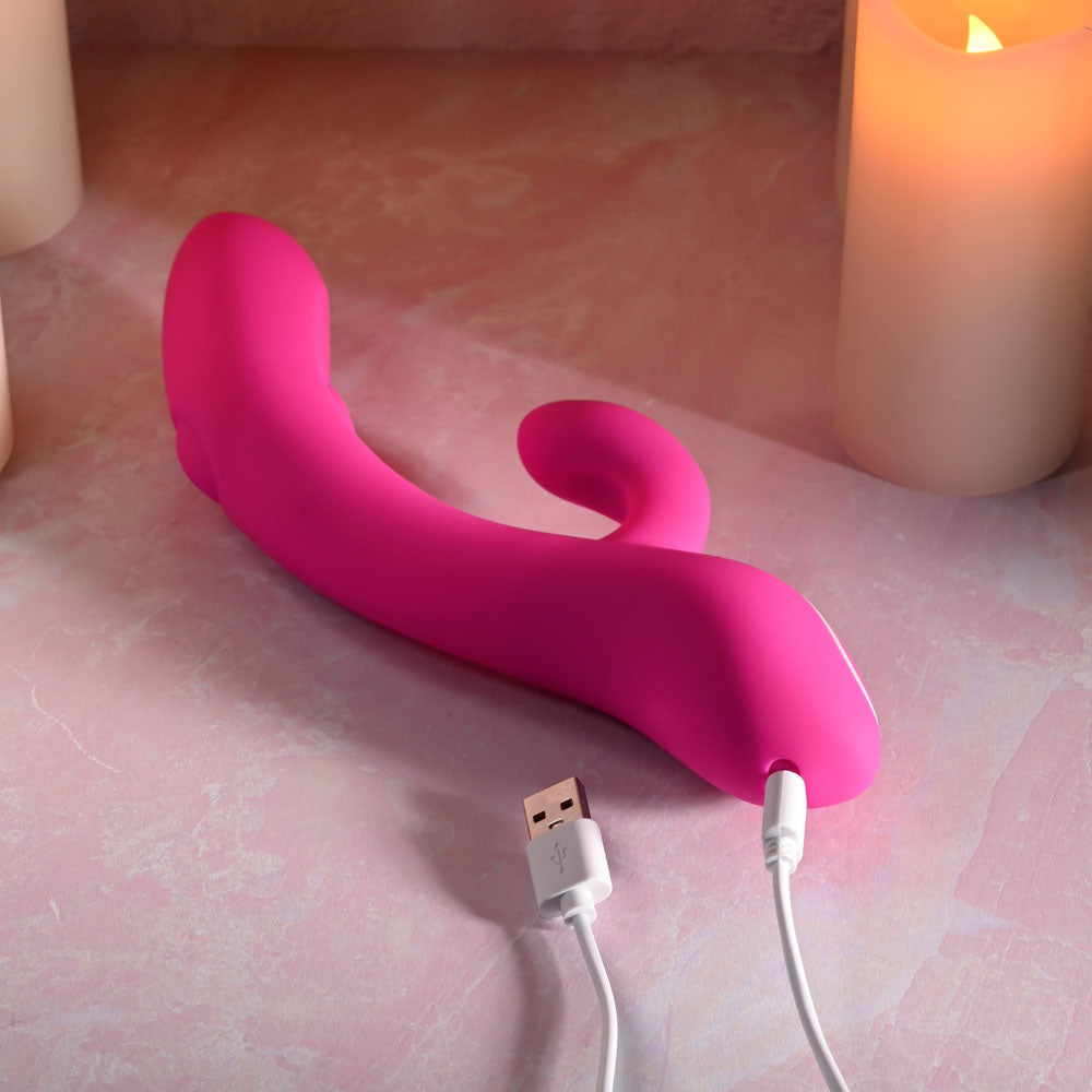 Evolved G-Tapper – USB Rechargeable Rabbit Vibrator with Dual Motors and Flexible G-Spot Shaft