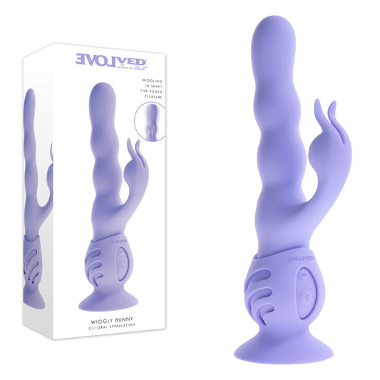Evolved Wiggly Bunny – USB Rechargeable Rabbit Vibrator with Suction Base > Vibrators > Ladies > Rabbit Multi
