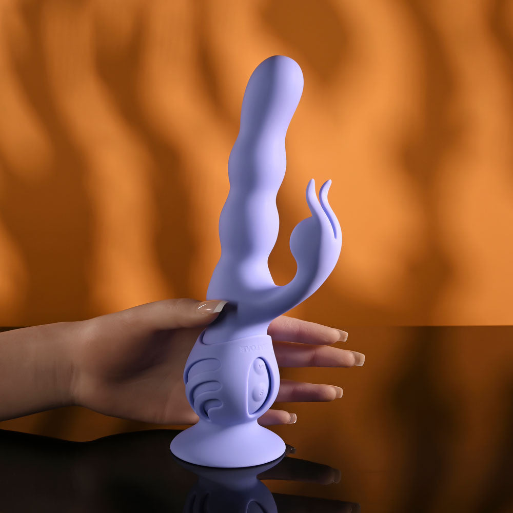 Evolved Wiggly Bunny – USB Rechargeable Rabbit Vibrator with Suction Base