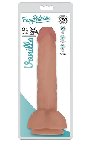 Easy Riders 8 Inch Slim Bioskin Dong With Balls in Vanilla