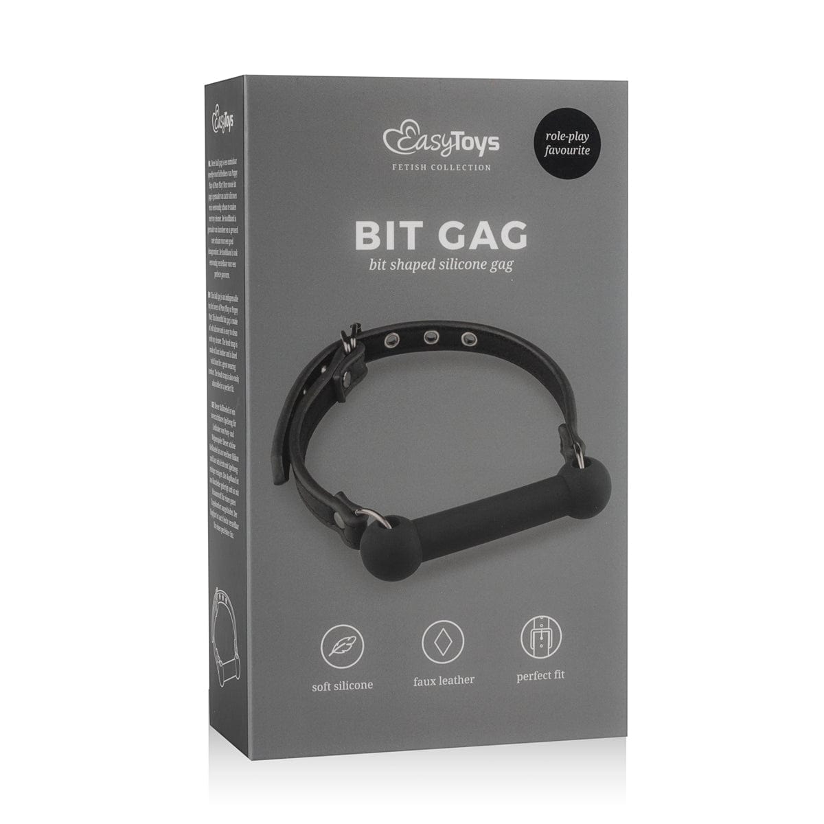 EasyToys Silicone Bit Gag for BDSM and Pony Play