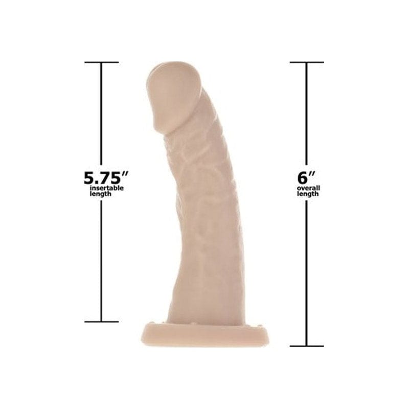 Edward 6 Inch Beige Dong Dildo for G-Spot Stimulation