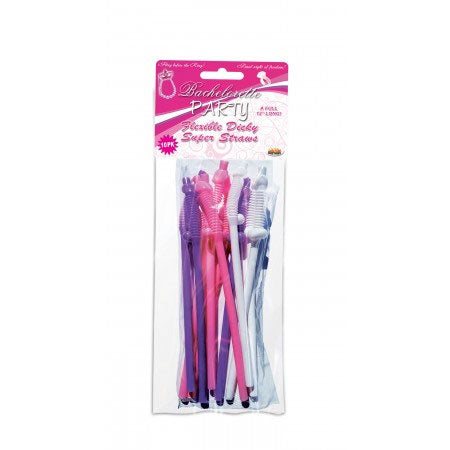 Dicky Straws 12 Inch Super Flex Tip Straws – Pack of 10 Drinking Straws