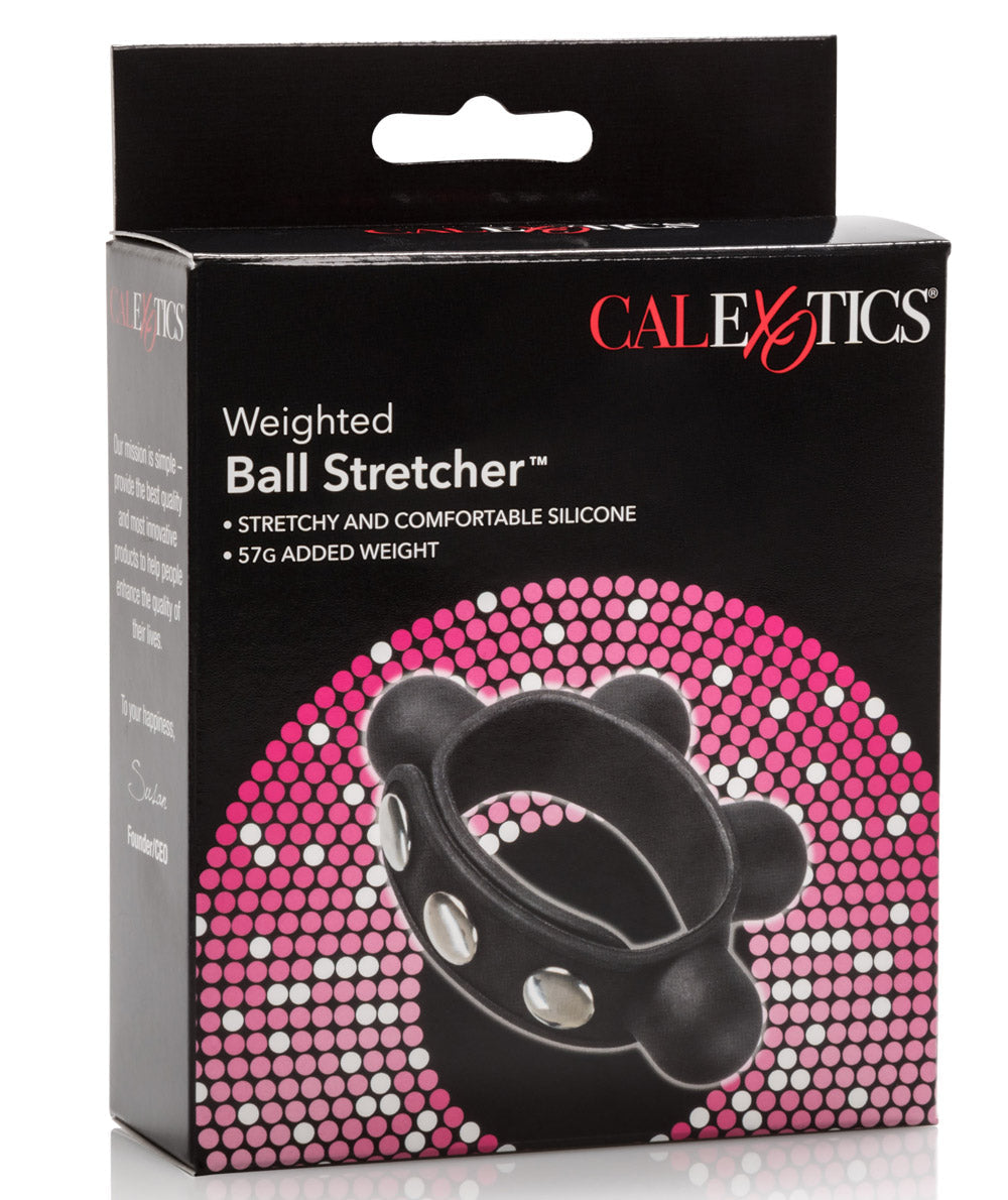 Weighted Ball Stretcher Cock Ring – Silicone Adjustable Ball Stretcher
