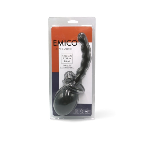 Emico XL Anal Cleanser Premium Silicone Black 8.75 fl oz 260ml Oversized Easy Squeeze Bulb