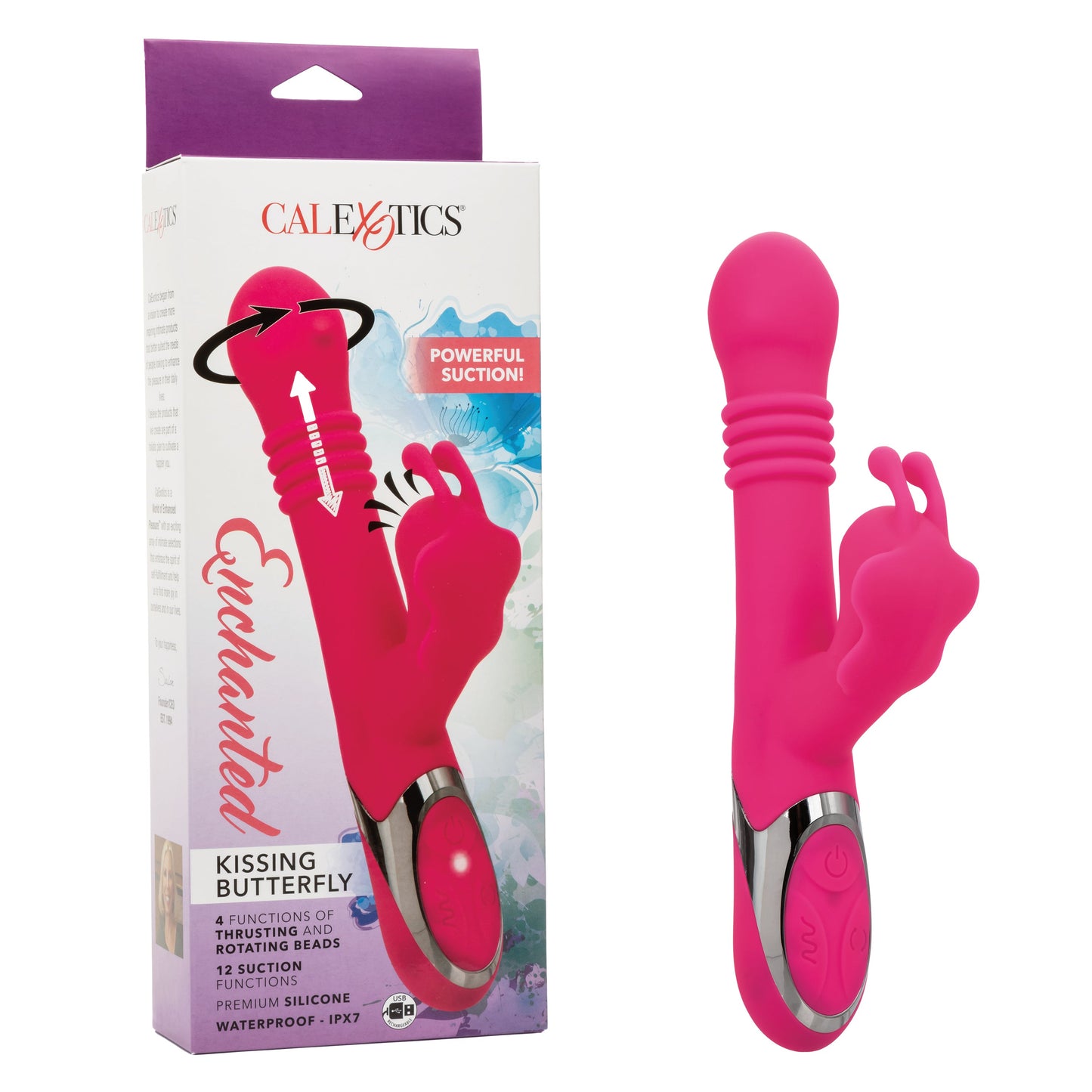 Enchanted Kissing Butterfly 5" Insertable Vibrator with Powerful Suction and Intimate Sensations