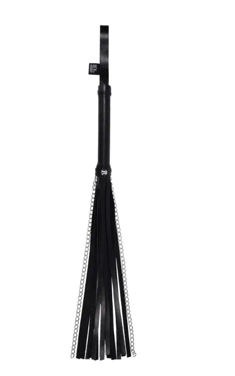 Shadow Chain Flogger – Faux Leather and Chain Impact Toy