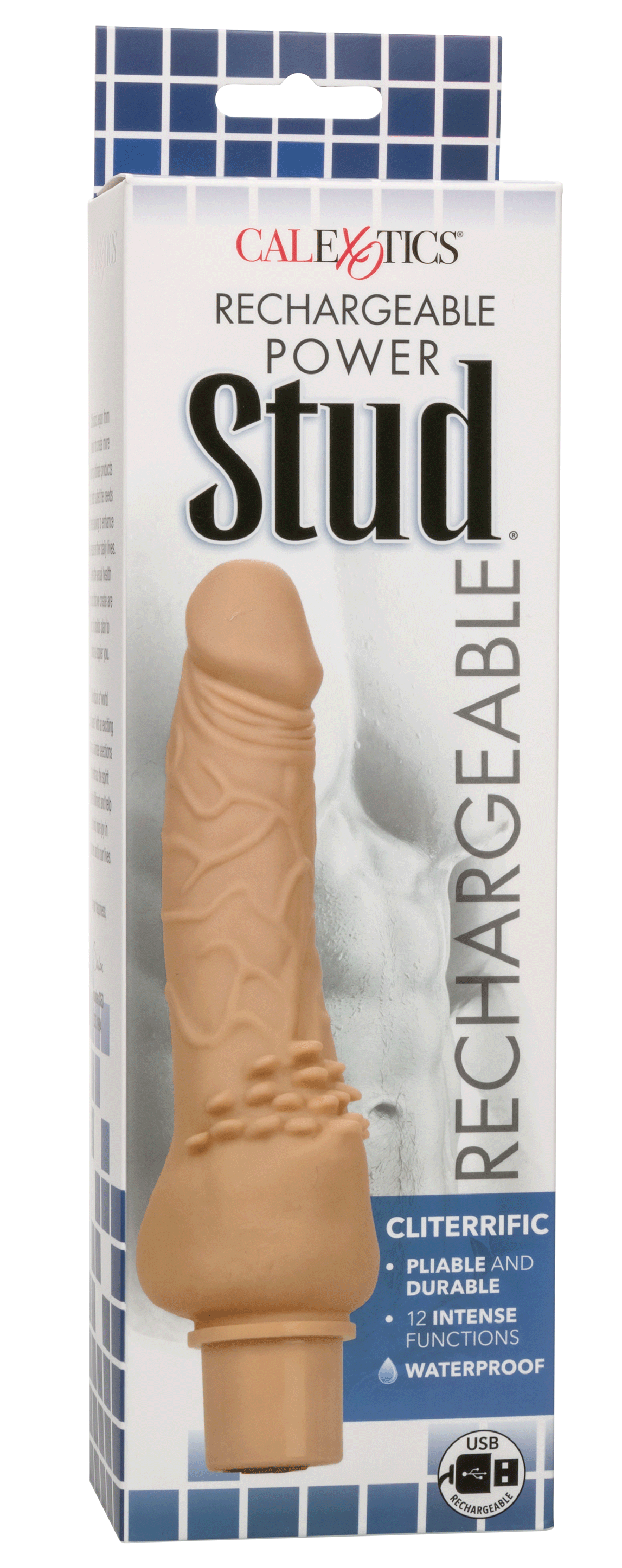 Power Stud Cliterrific Extra Large Vibrator - Ivory