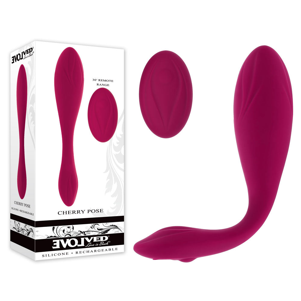 Evolved Cherry Pose Flexible Vibrator With Remote
