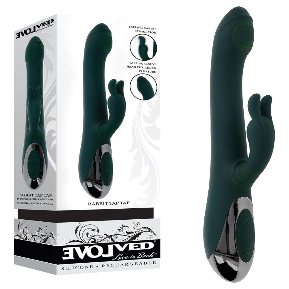 Evolved Rabbit Tap Tap 25 cm Vibrator with Tapping Tip