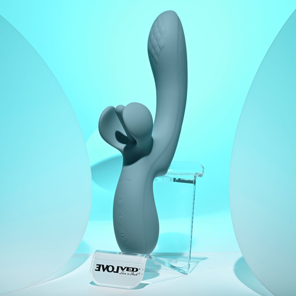 Evolved Take Your Flick Grey 24.1 cm Vibrator with Flicking Clitoral Stimulator