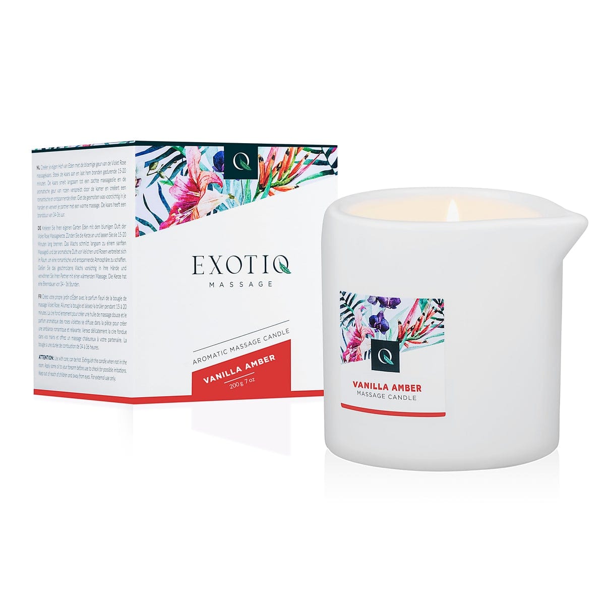 Exotiq Massage Candle Vanilla Amber 200g Adult Massage Oil