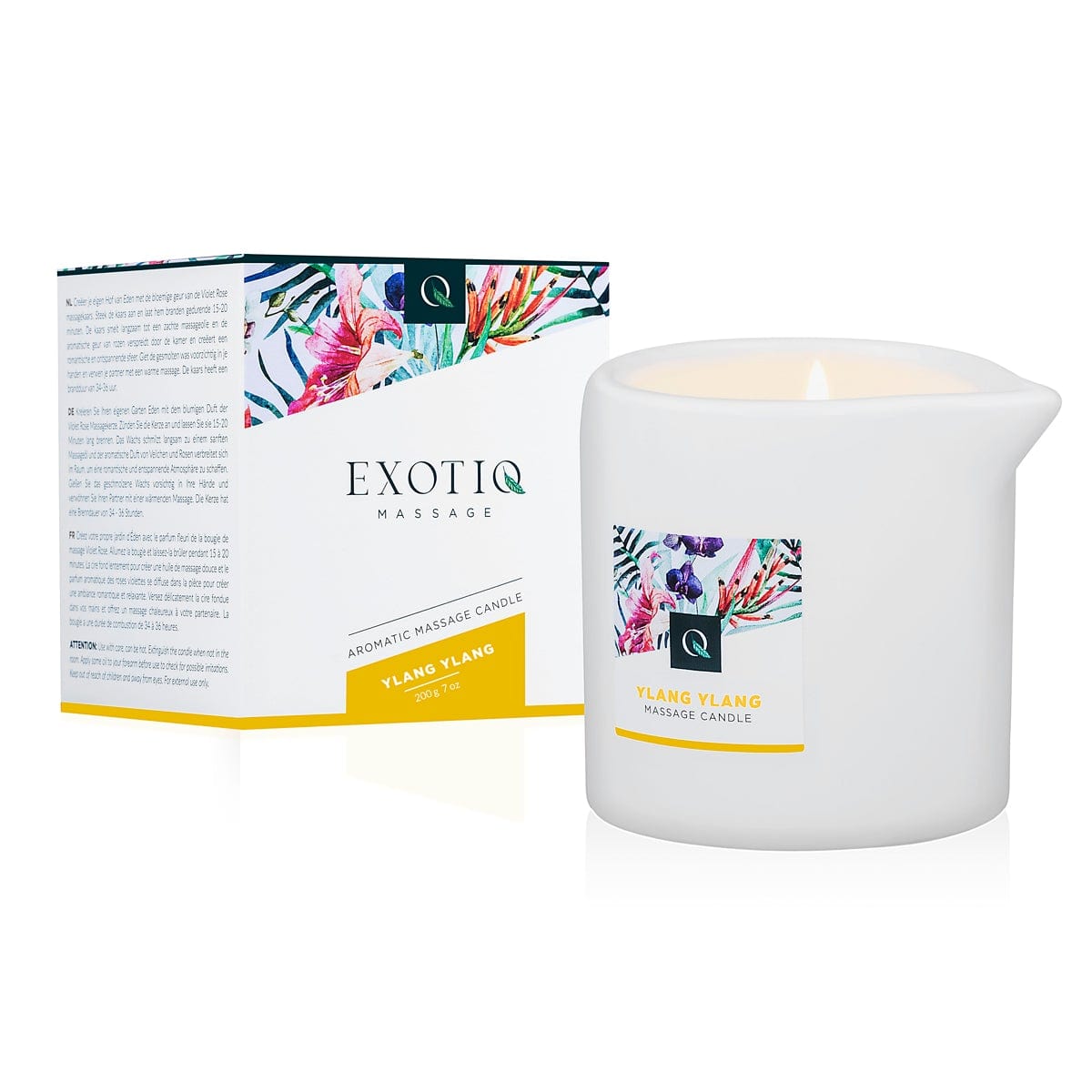 Exotiq Ylang Ylang Massage Candle 200g Soothing Aromatherapy Wax
