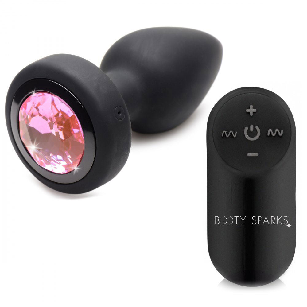 Silicone Pink Gem Anal Plug (Small) – Remote-Controlled Vibrating Anal Plug