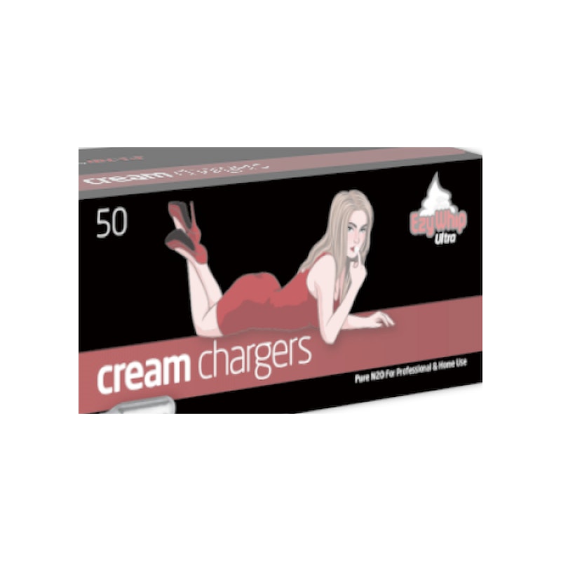 Ezywhip Ultra Cream N2O Chargers 8g 50 Pack for Culinary and Adult Fun