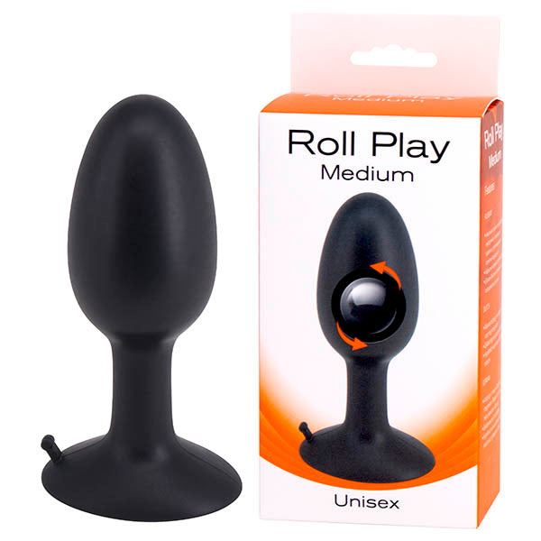 Roll Play Medium Unisex Butt Plug With Rolling Ball