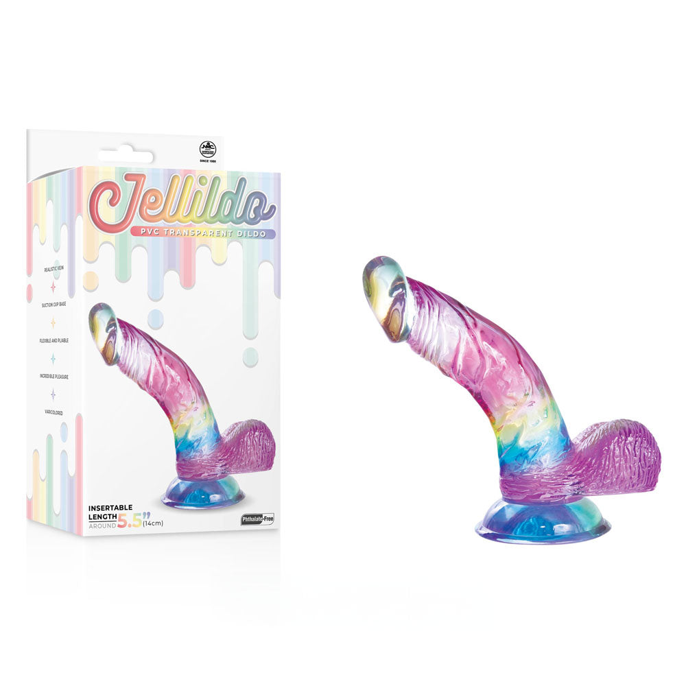 Jellido 14cm Curved Dildo Clear Realistic Pleasure Device