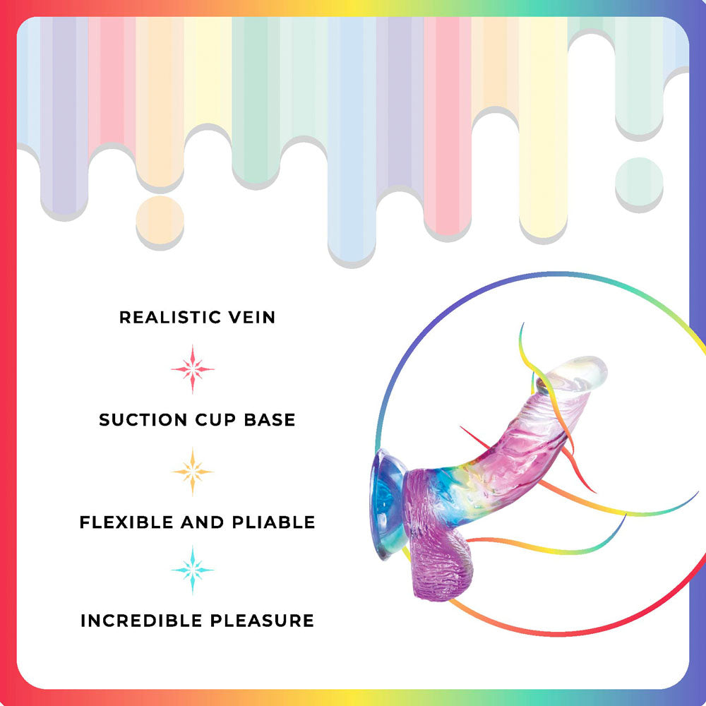 Jellido 14cm Curved Dildo Clear Realistic Pleasure Device