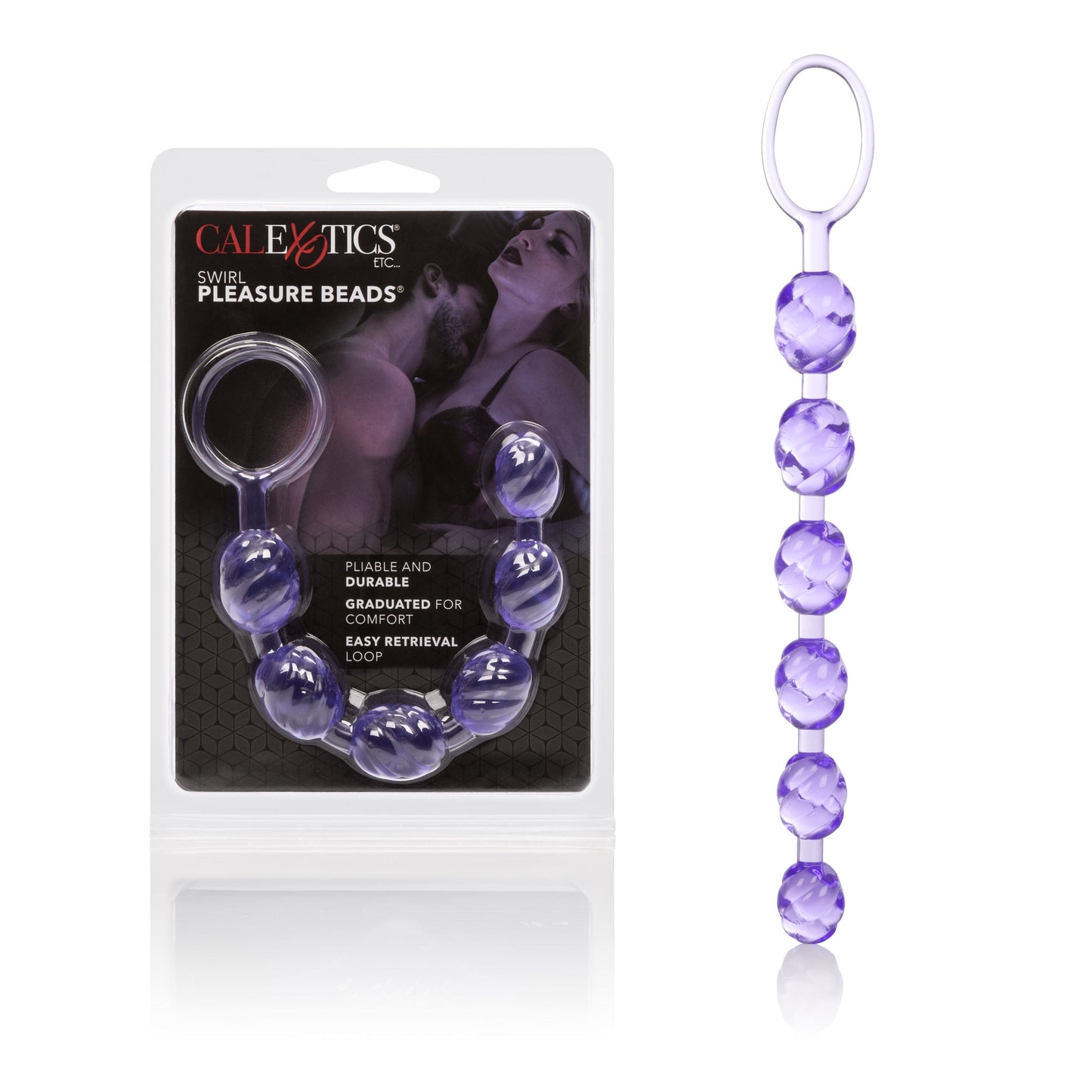 CalExotics Blue Swirl Pleasure Beads Flexible Anal Toy