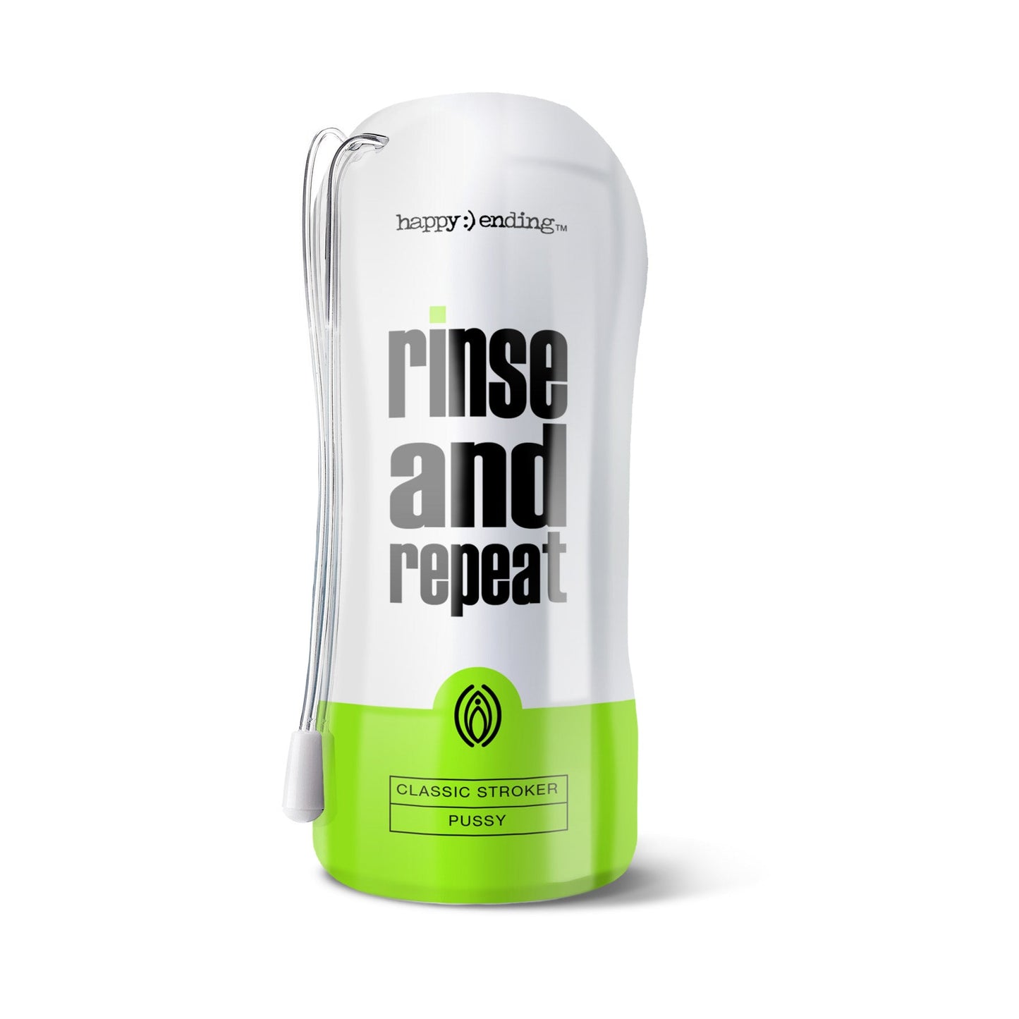 Happy Ending Rinse and Repeat Classic Stroker Pussy Soft TPE Shower Masturbator with Storage Case