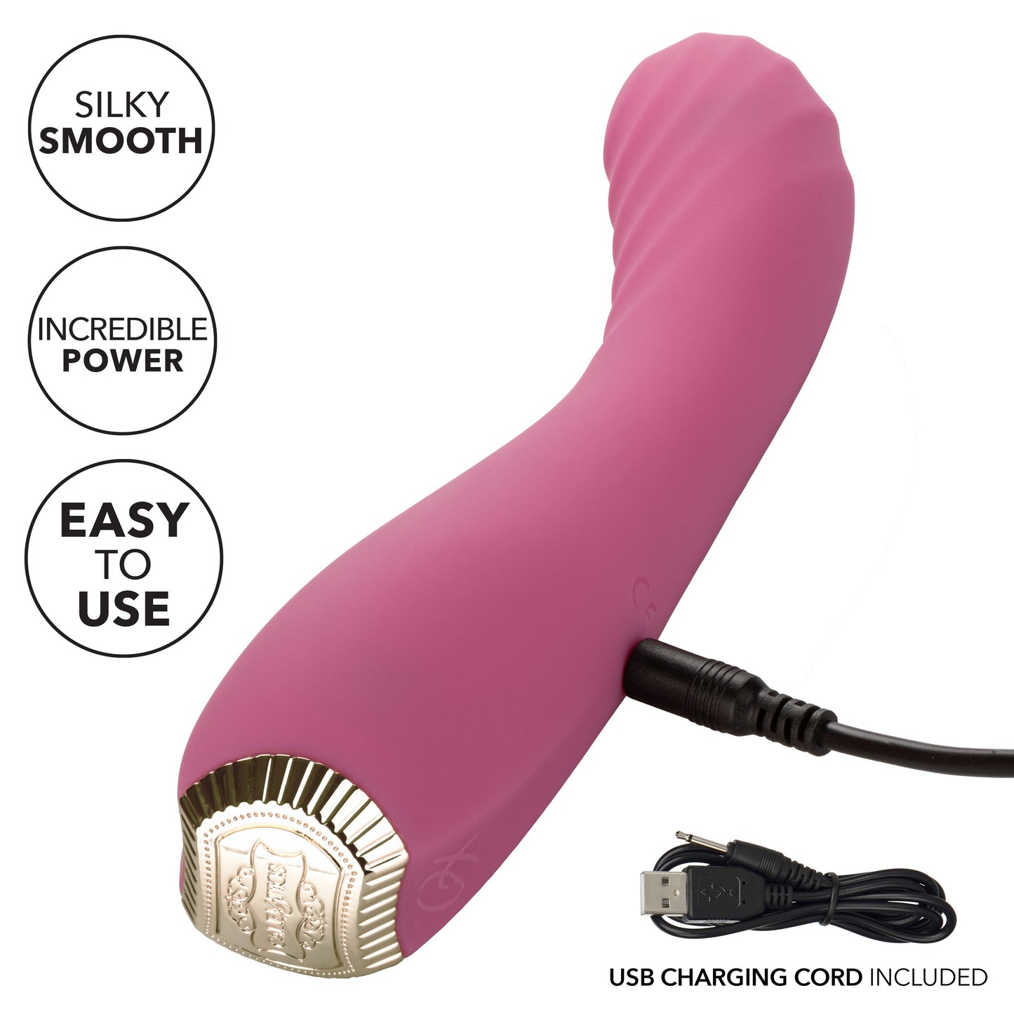Uncorked Pinot Pink Silicone Massager with 10 Speeds and Rechargeable