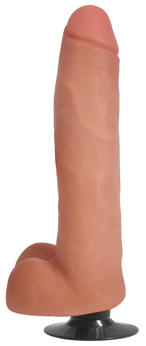 Jock 11 Inch Vibrating Dong With Balls Vanilla Color