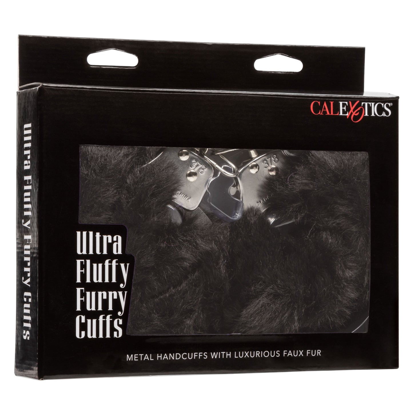 Ultra Fluffy Black Furry Bondage Cuffs