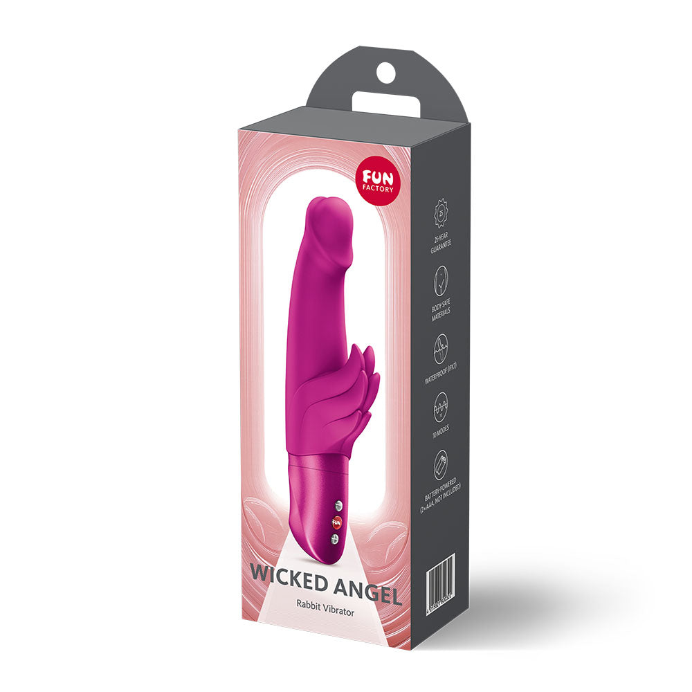 Fun Factory Wicked Angel (Magenta) – Rabbit Vibrator with Curved Shaft