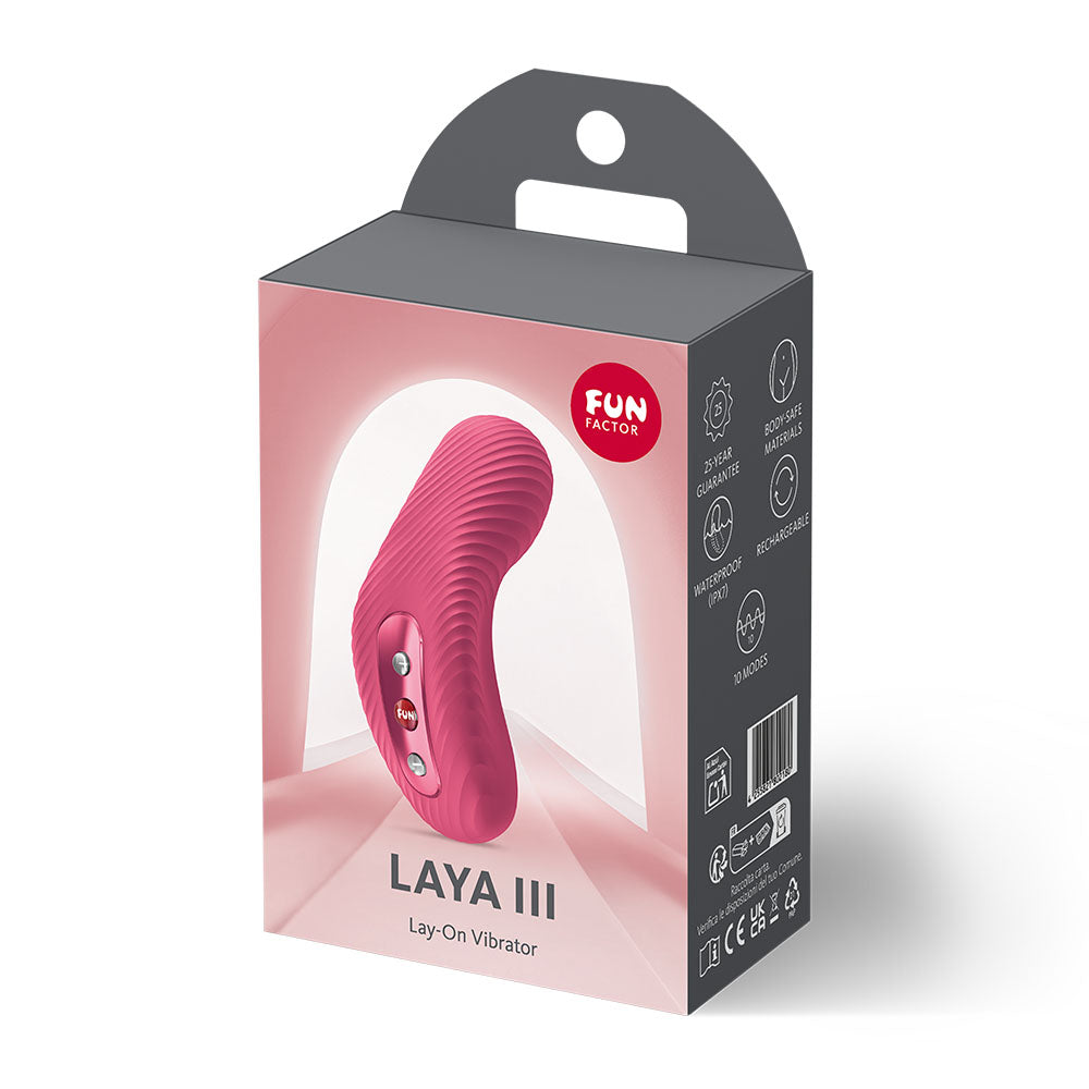Fun Factory LAYA III Raspberry – USB-C Rechargeable Clitoral Stimulator