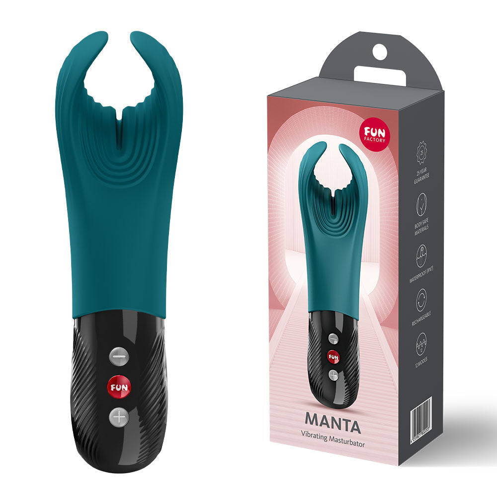 Manta Vibrating Masturbator (Bottle Green) – Powerful Vibrations Masturbator