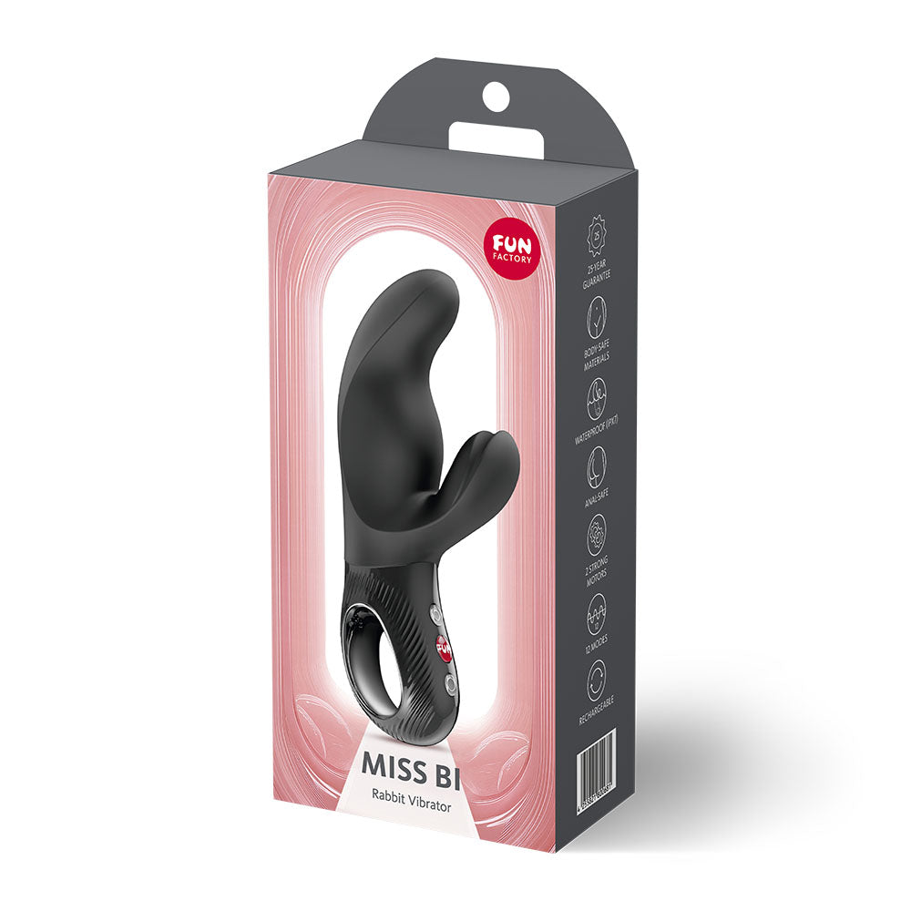 Miss Bi (Black) – Waterproof Dual Rabbit Vibrator