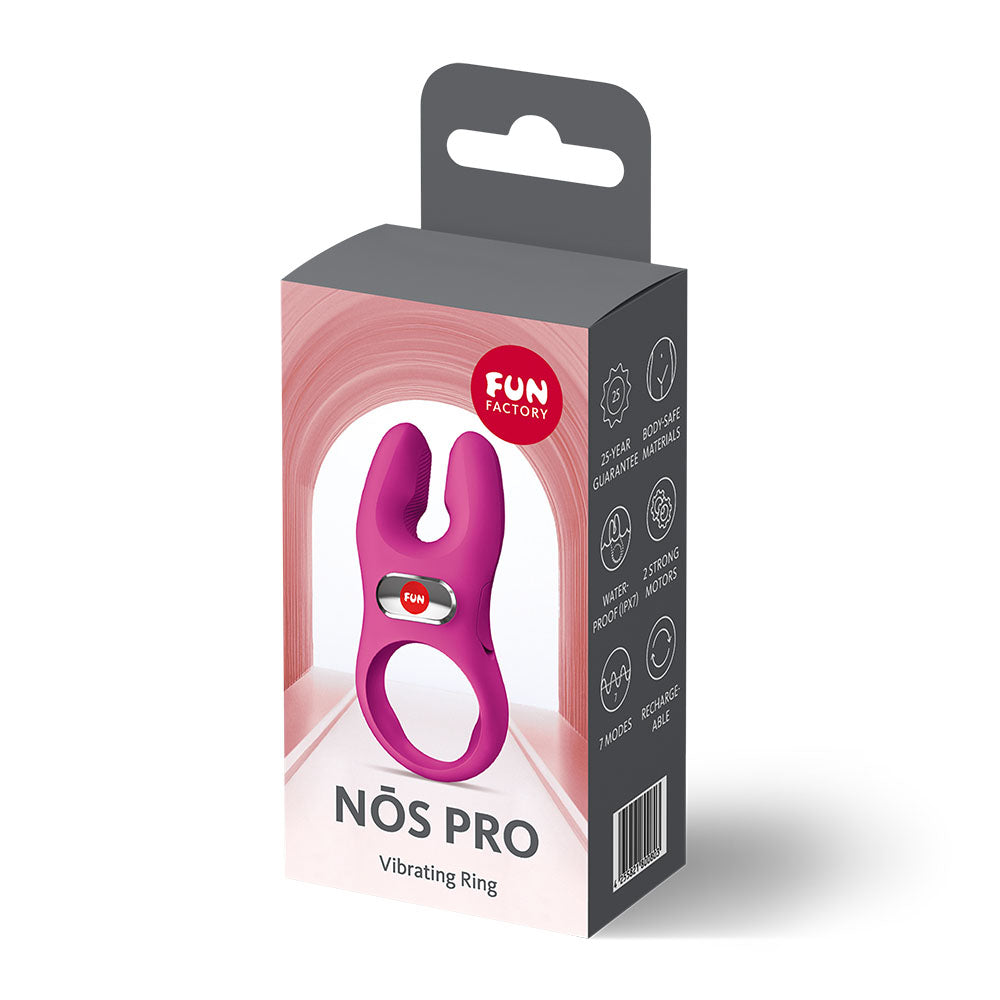 Fun Factory NOS Pro (Magenta) – USB-C Rechargeable Vibrating Cock Ring