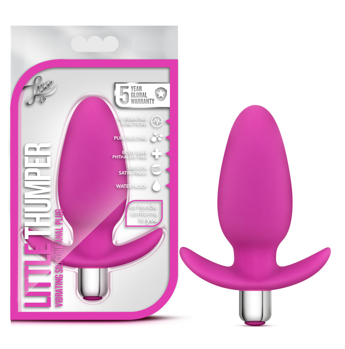 Luxe Little Thumper – Waterproof Vibrating Anal Plug with Removable Bullet