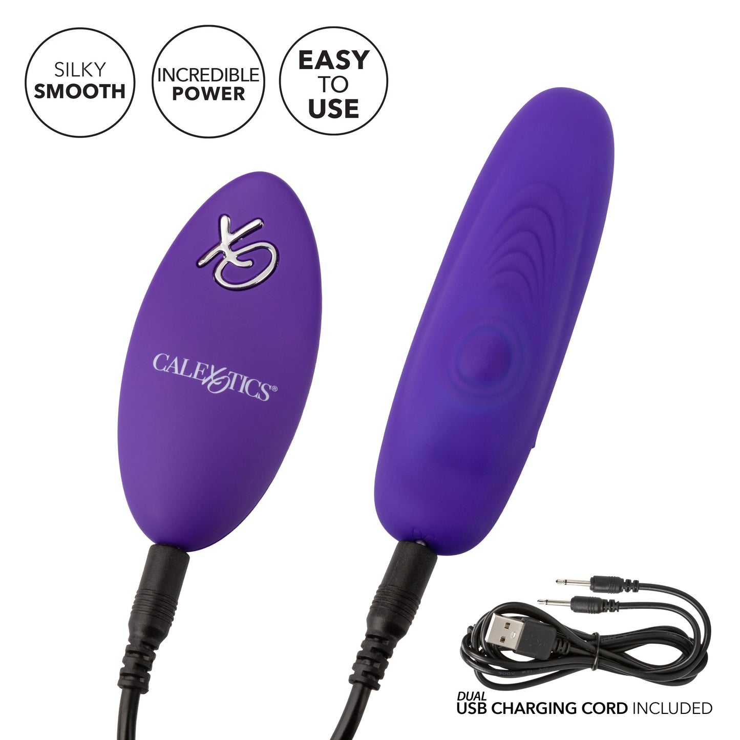 Lock-N-Play Remote Pulsating Panty Teaser Wireless Silicone Vibrator with Mini Remote Control in Purple