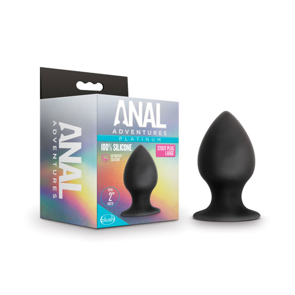 Anal Adventures Platinum Silicone Anal Stout Plug 3.75 Inch Large