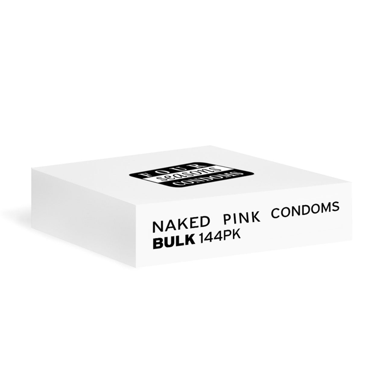 Four Seasons Naked Pink (Lubricated 54mm) Condoms Bulk Box of 144 – Condom
