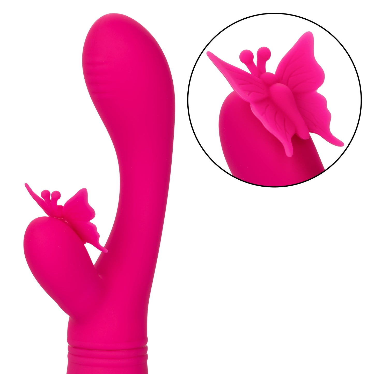 Butterfly Kiss Flutter Vibrator in Pink with 10 Vibration Functions and Dual Motors