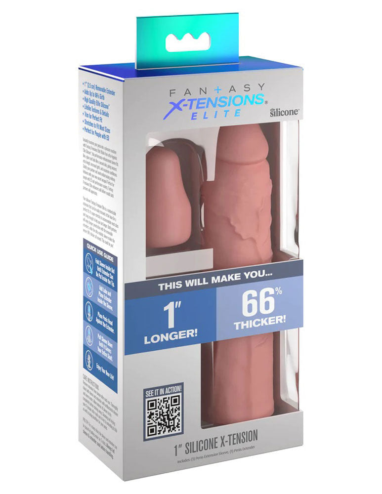 Fantasy X-Tensions Elite Sleeve – 7 Inch Silicone Sleeve with Plug