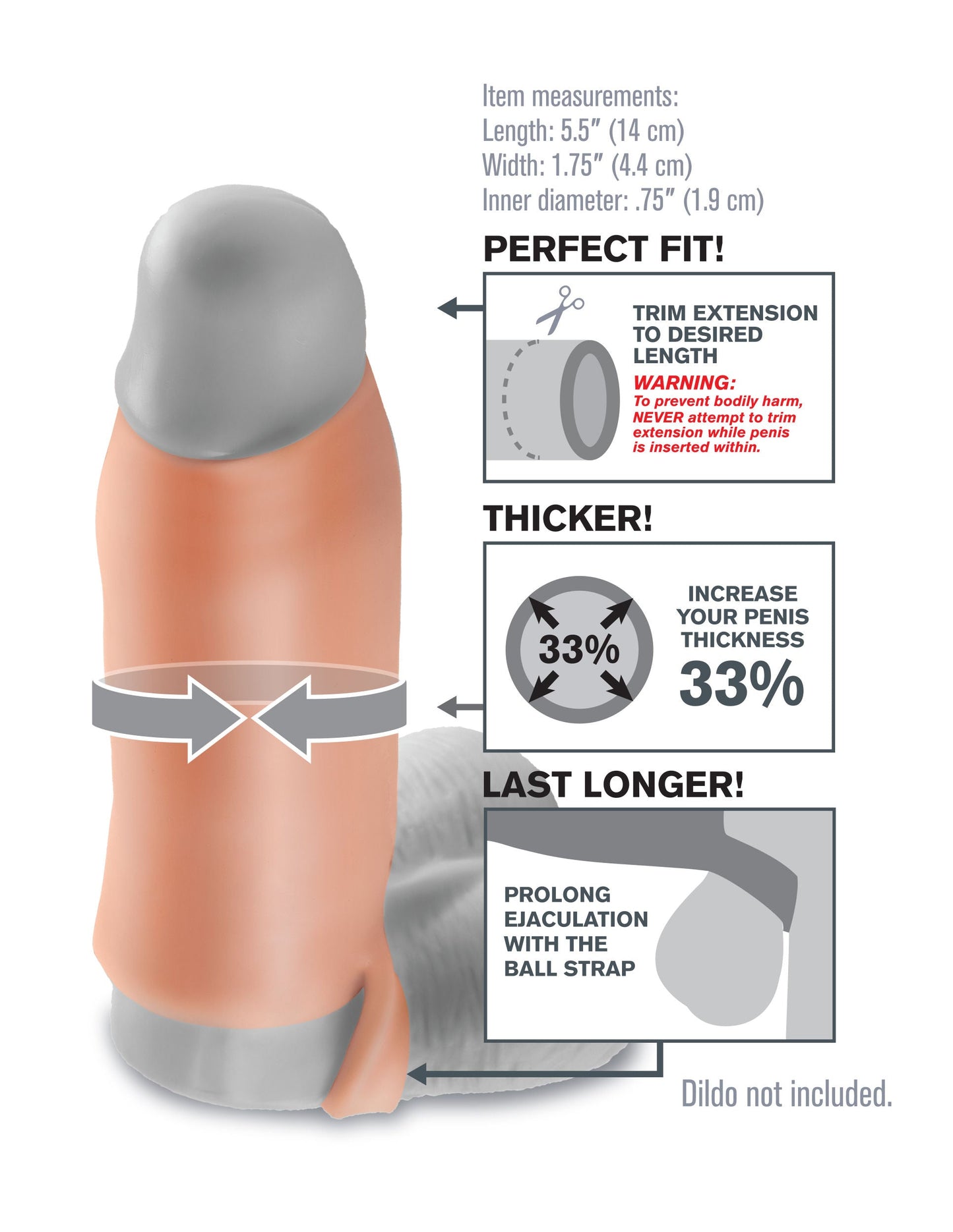 Fantasy X-Tensions Real Feel Enhancer – 5.5 Inch Erection Enhancer