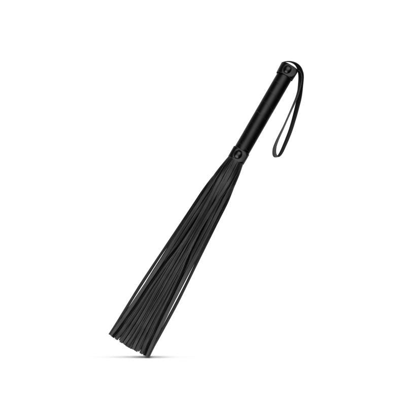 Faux Leather Flogger in Black for BDSM Play