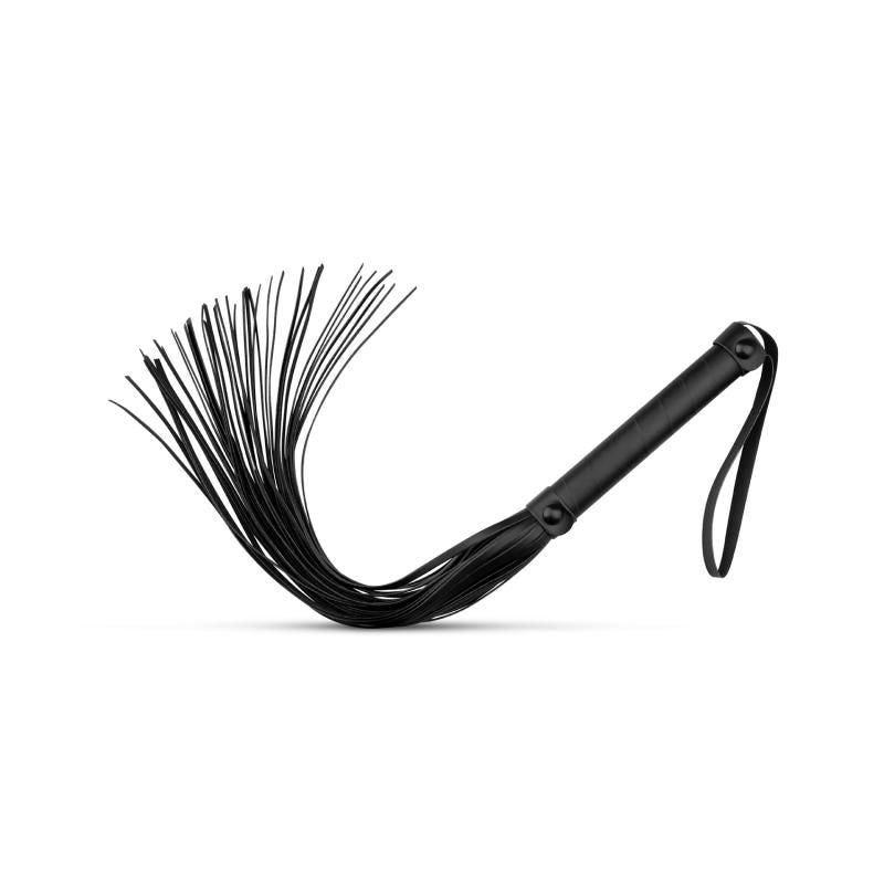 Faux Leather Flogger in Black for BDSM Play